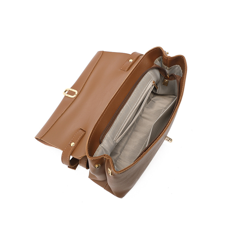 Women's retro handbag autumn and winter high-end simple scarf shoulder bag fashionable and versatile commuting bag